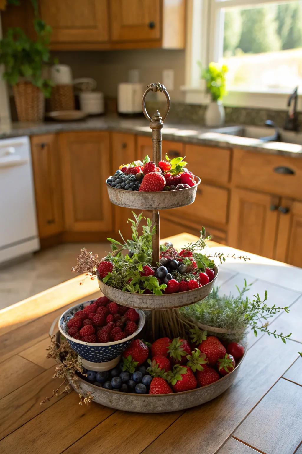 A festive and natural display.