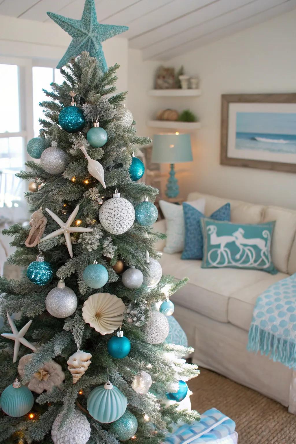 Embrace the ocean's calmness through a shoreline theme.