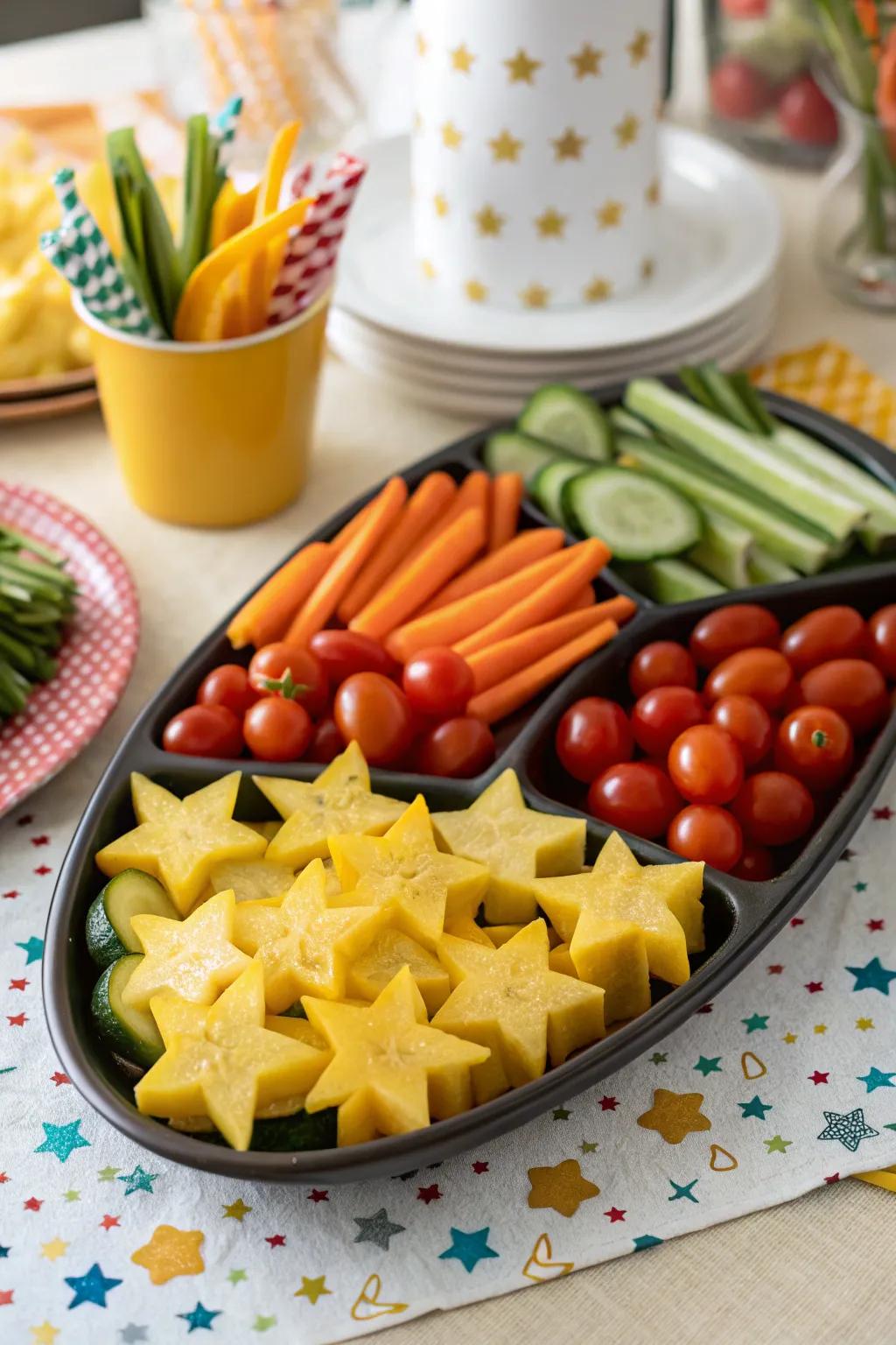 Veggie stars that bring a magical element to your holiday arrangement.