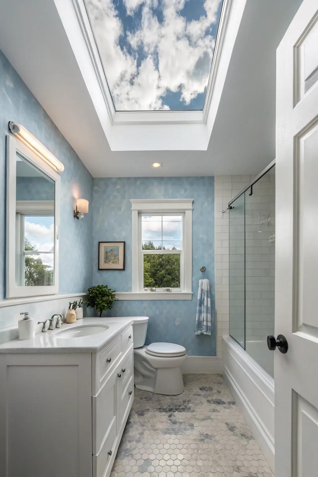 Overcast azure creates an indoor sense of peace.