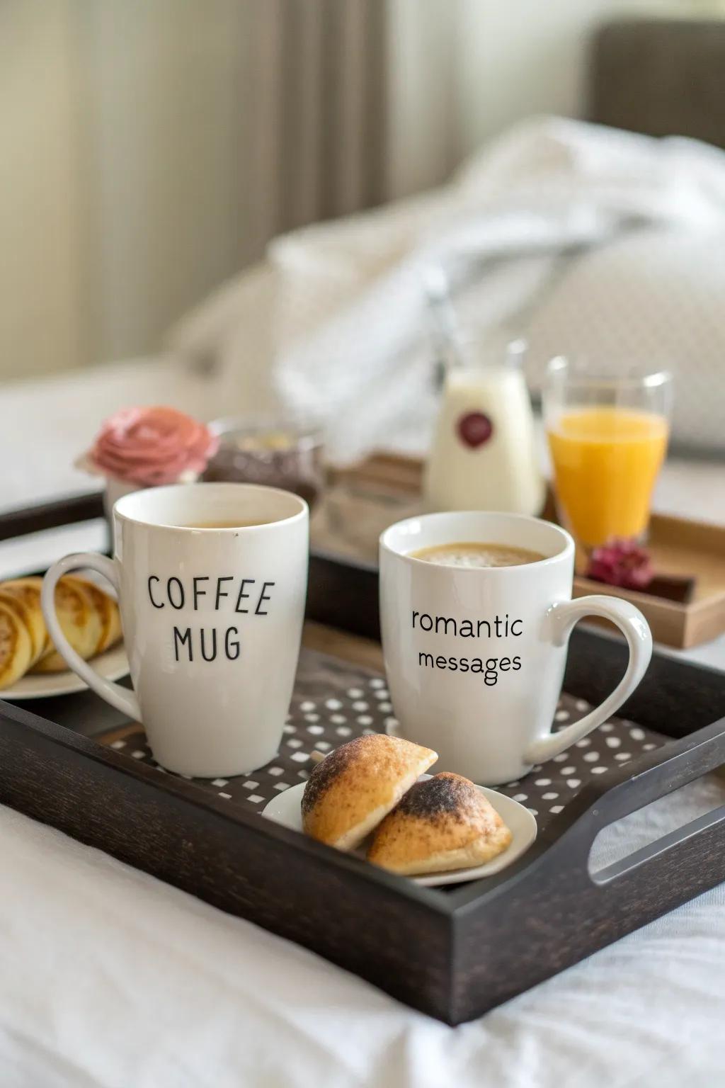 Romantic cups to share with your loved one.