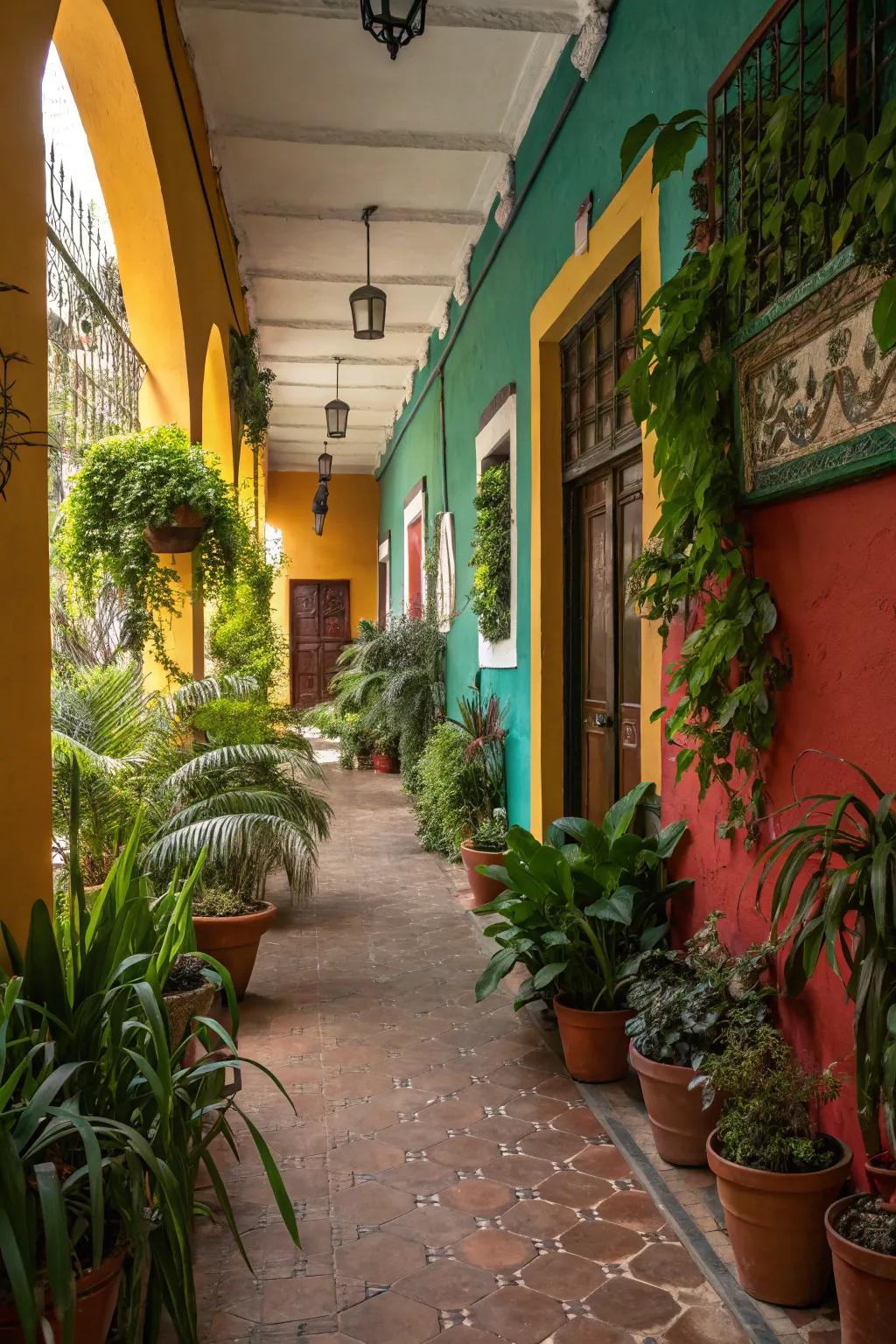 Plants and greenery bring life and vibrancy to your hallway.