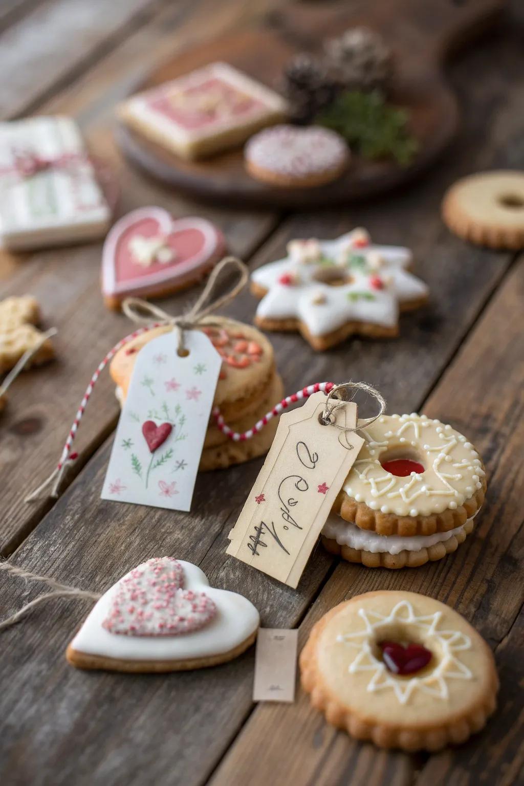 Personalized cookie tags for a considerate detail.