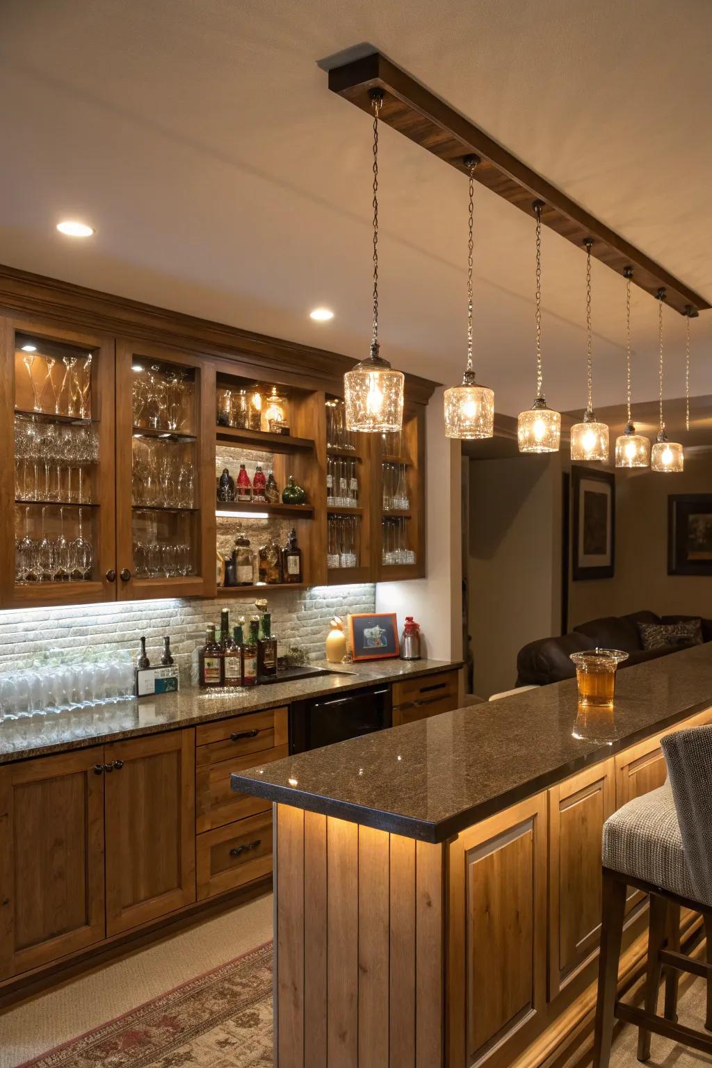 Change your bar's atmosphere with inventive illumination.