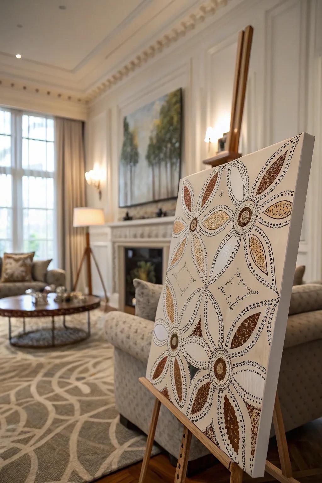 Spots and lines make a visually striking effect with their simplicity and elegance.