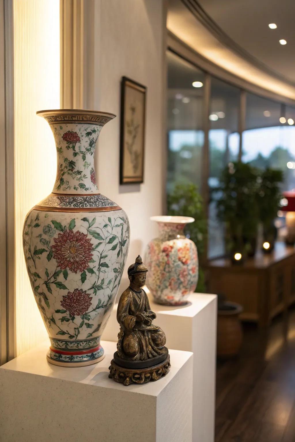Display your favorite decor pieces to add character.