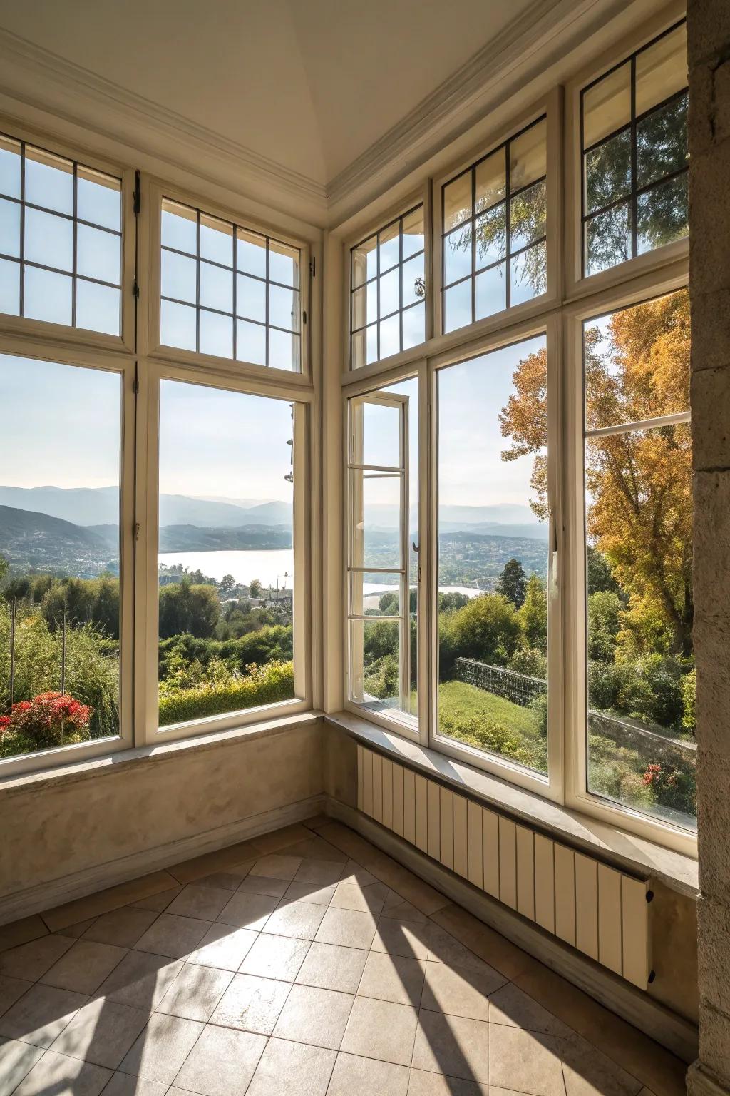 Natural illumination enhances the bond with the outdoors.
