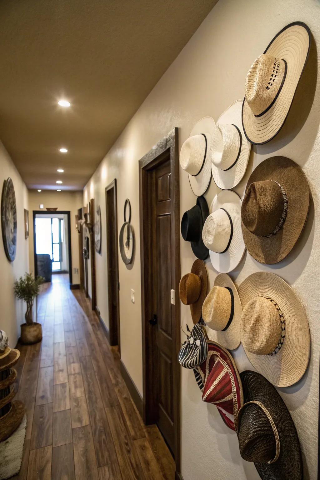 Cowboy hats inject a playful Western dash.