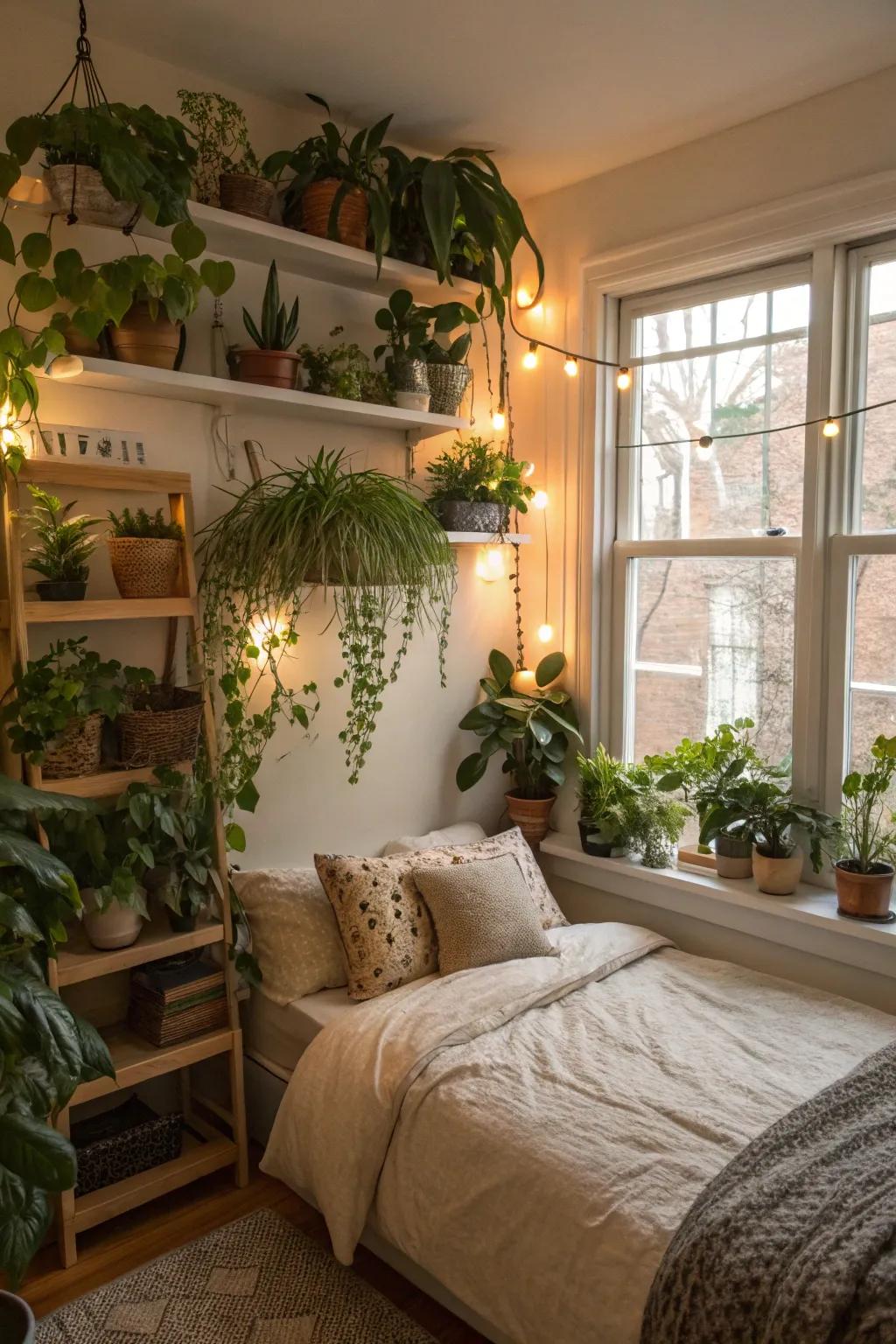 Tiered plants contribute depth and dynamic aesthetic interest to your space.