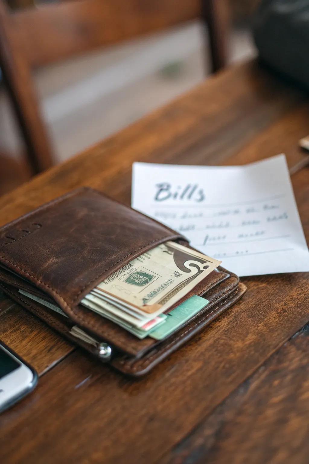 A billfold offering brimming with surprise funds.