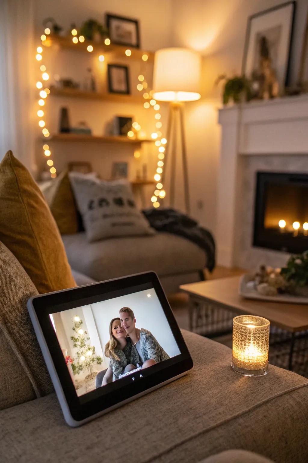 Ambient lighting nicely complements the digital displays.