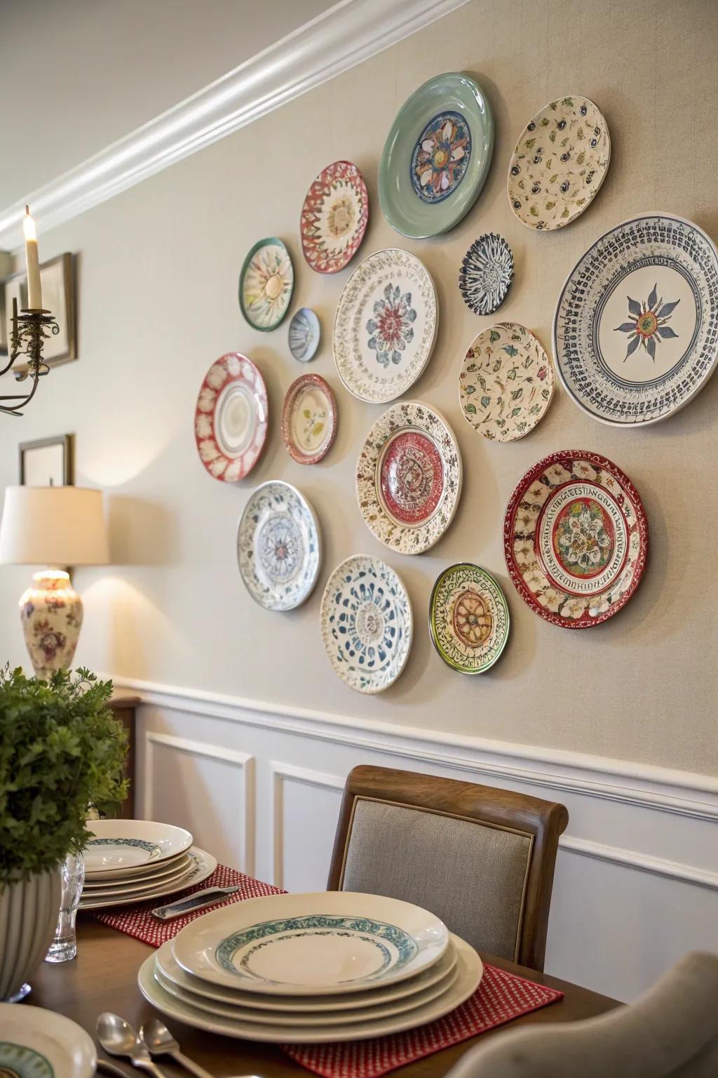 Balanced plate designs provide a sense of order and balance.