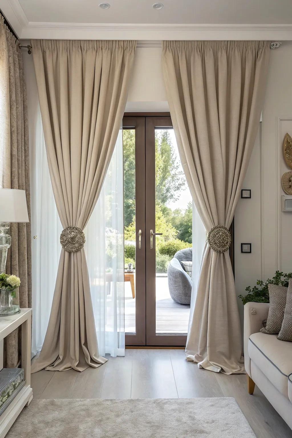 Combine practicality with style using practical curtain solutions.