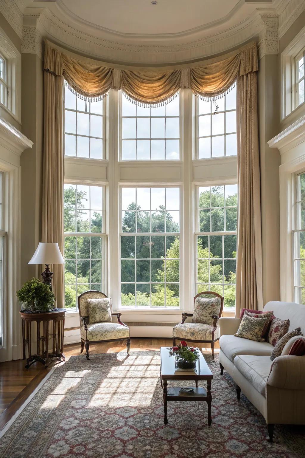 Maximizing natural light enhances the room's brightness and warmth.