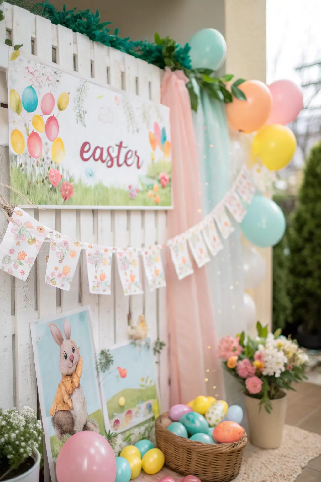 Festive Easter streamers inject a celebratory accent into any image scene.