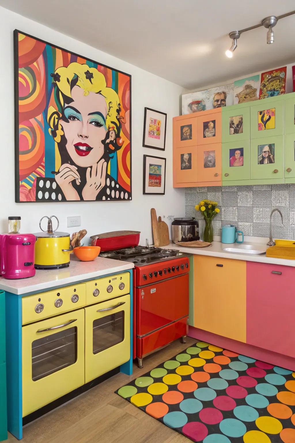 Pop art brings a playful edge to any room.