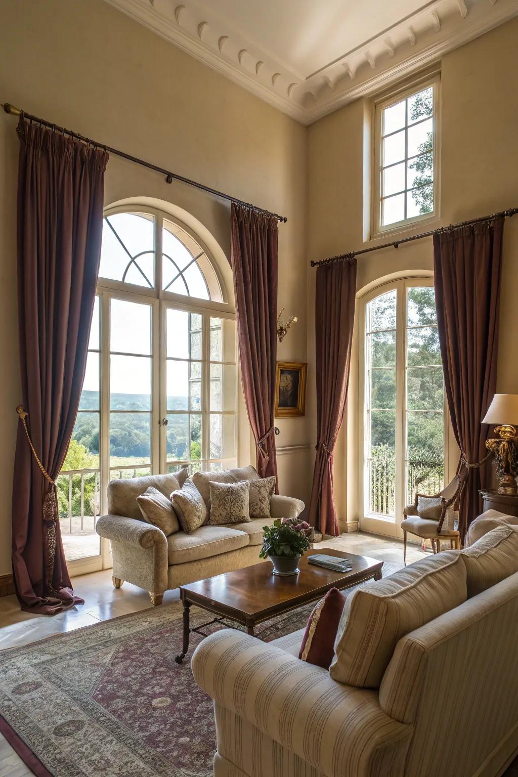 Sunlight enhances the room's warmth.