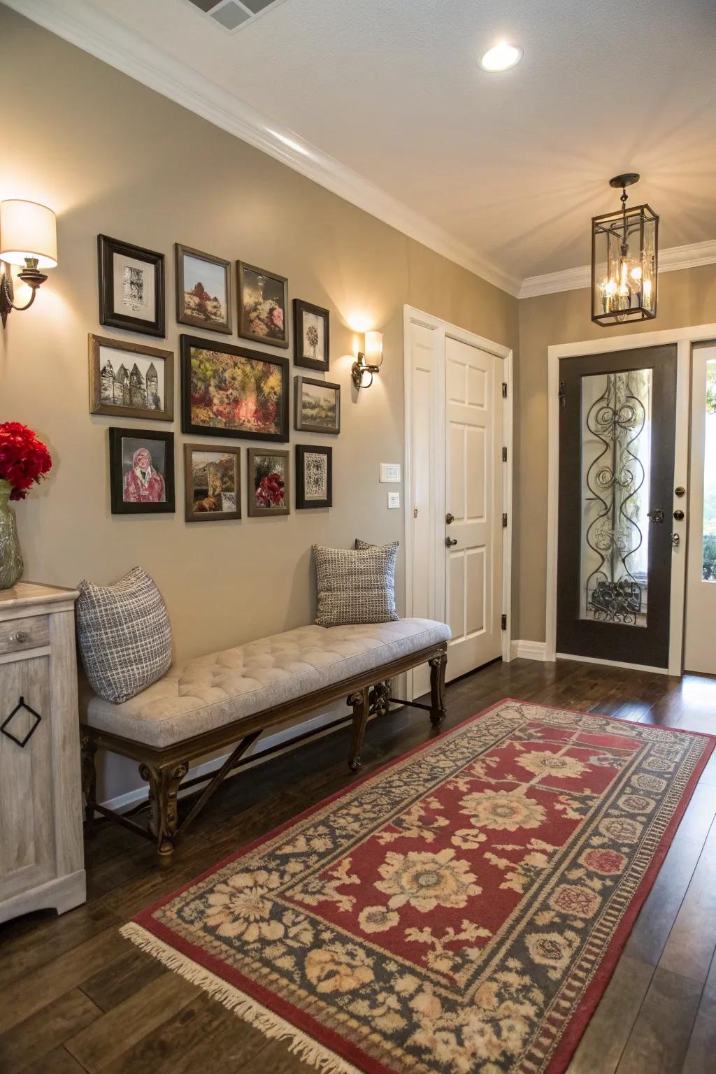 Elegant details tailor your foyer.