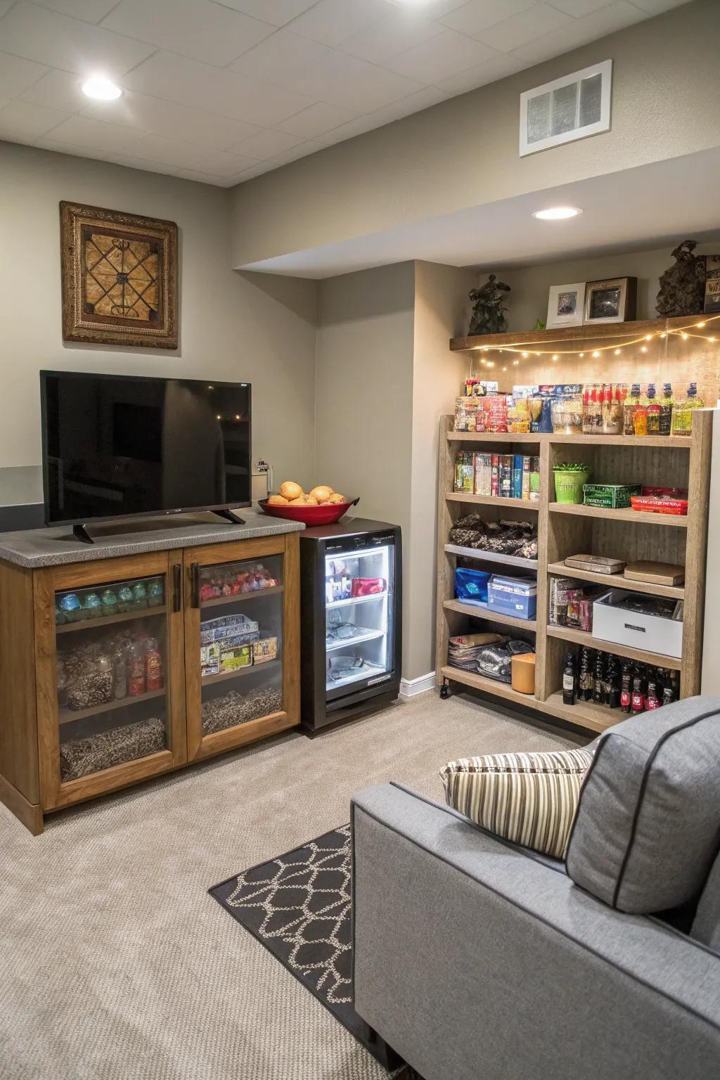 A snack station boosting family fun.