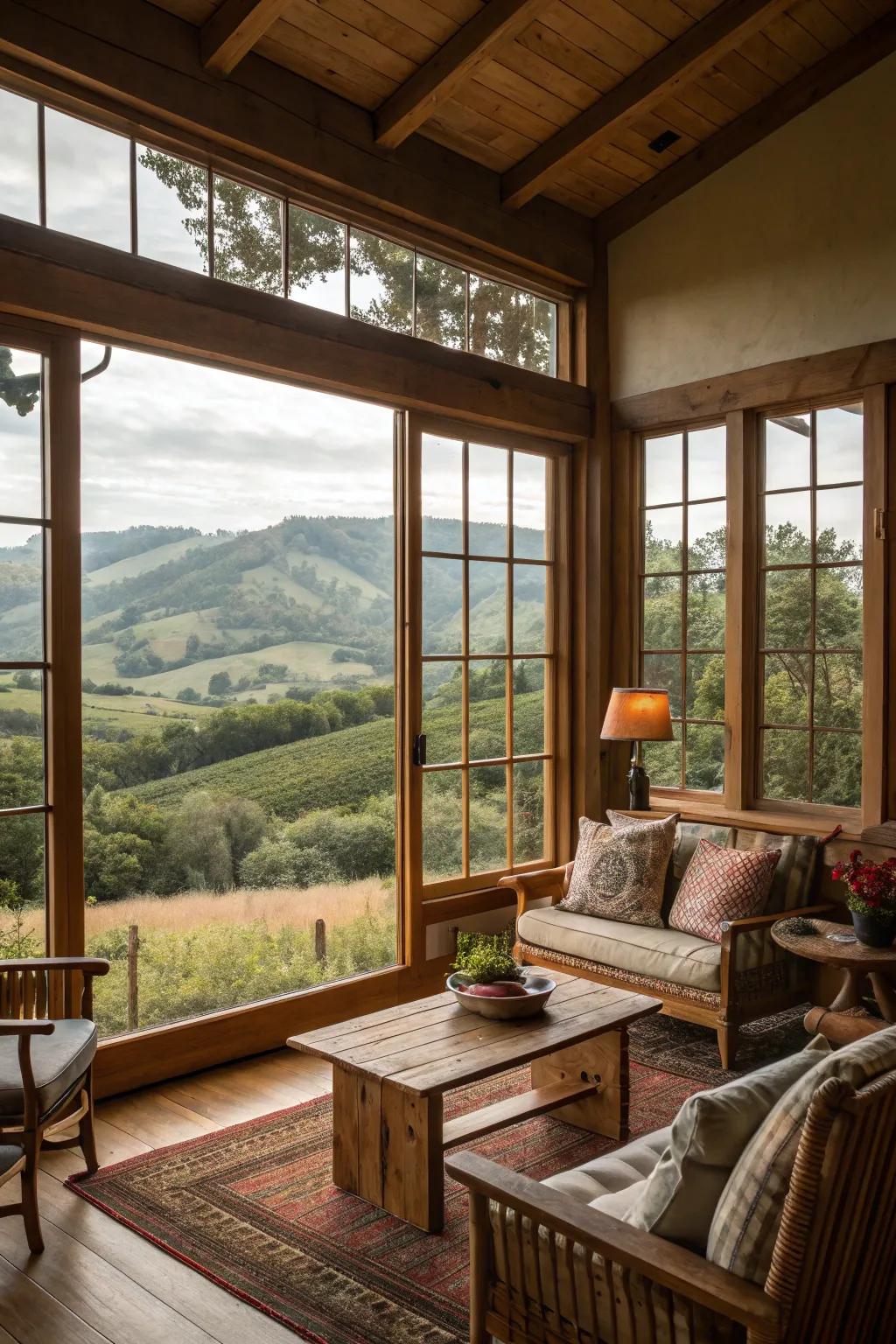 Windows that capture the appeal of the outdoors.
