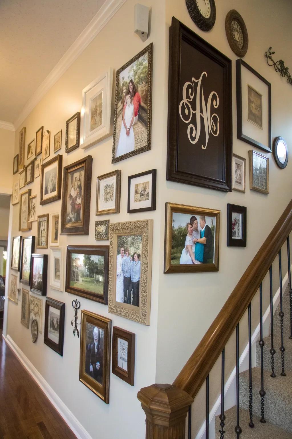 Customized details with family images and monograms.