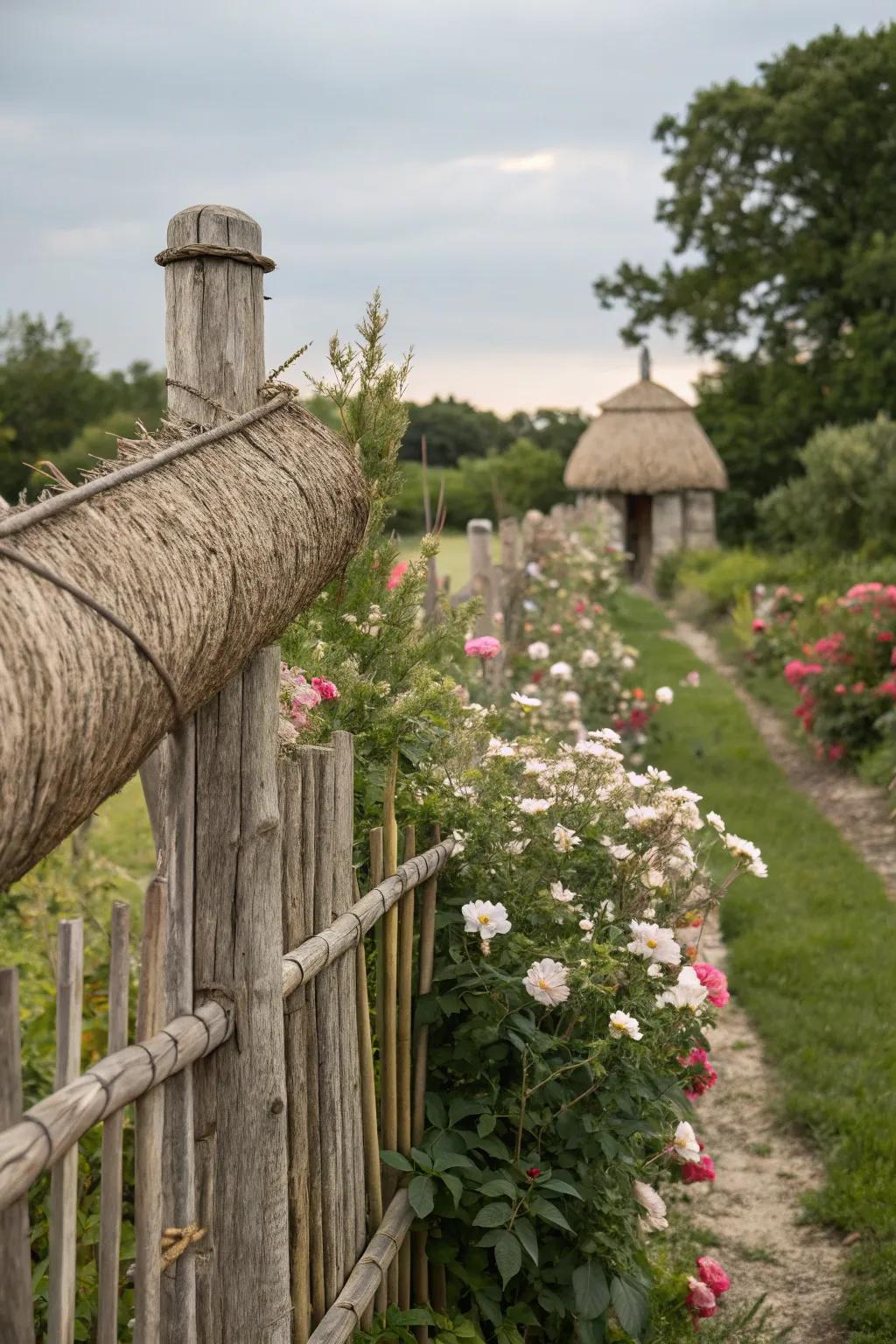 Thatch rolls give a natural appeal and organic texture.