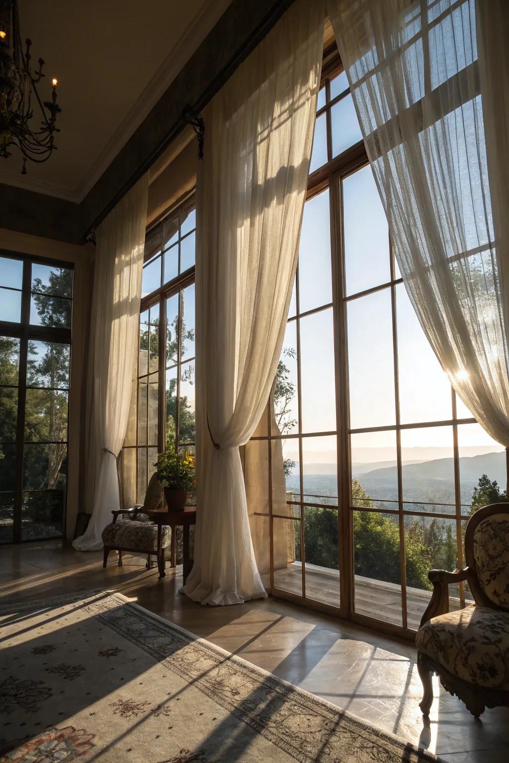 The vitality and openness of a room are improved by natural light.