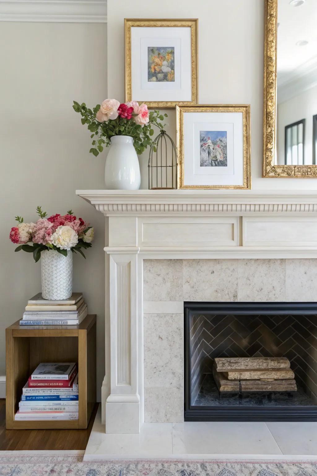 A neutral palette with color accents offers timeless sophistication.