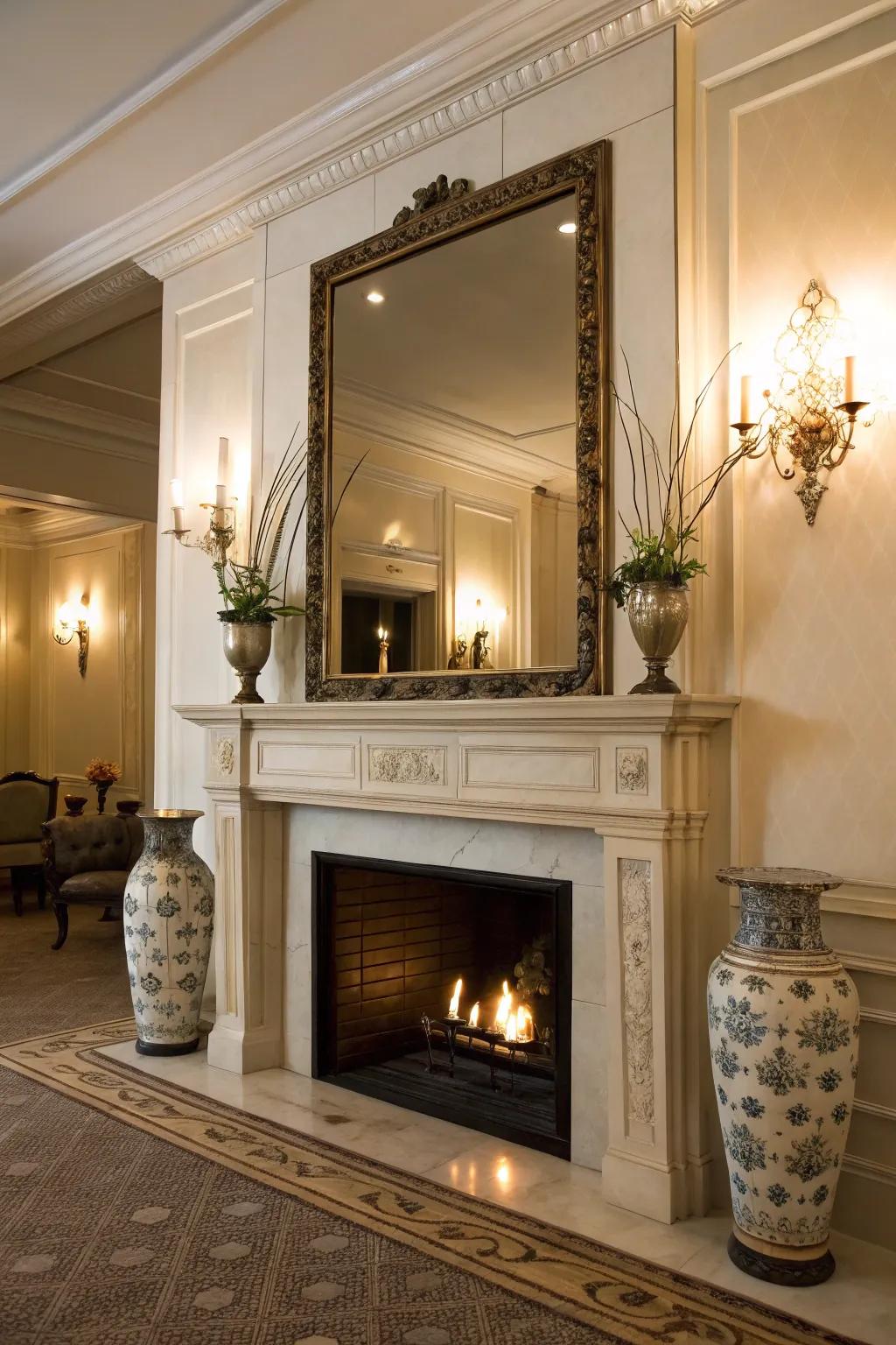 Personalize your fireplace with decorative accents.