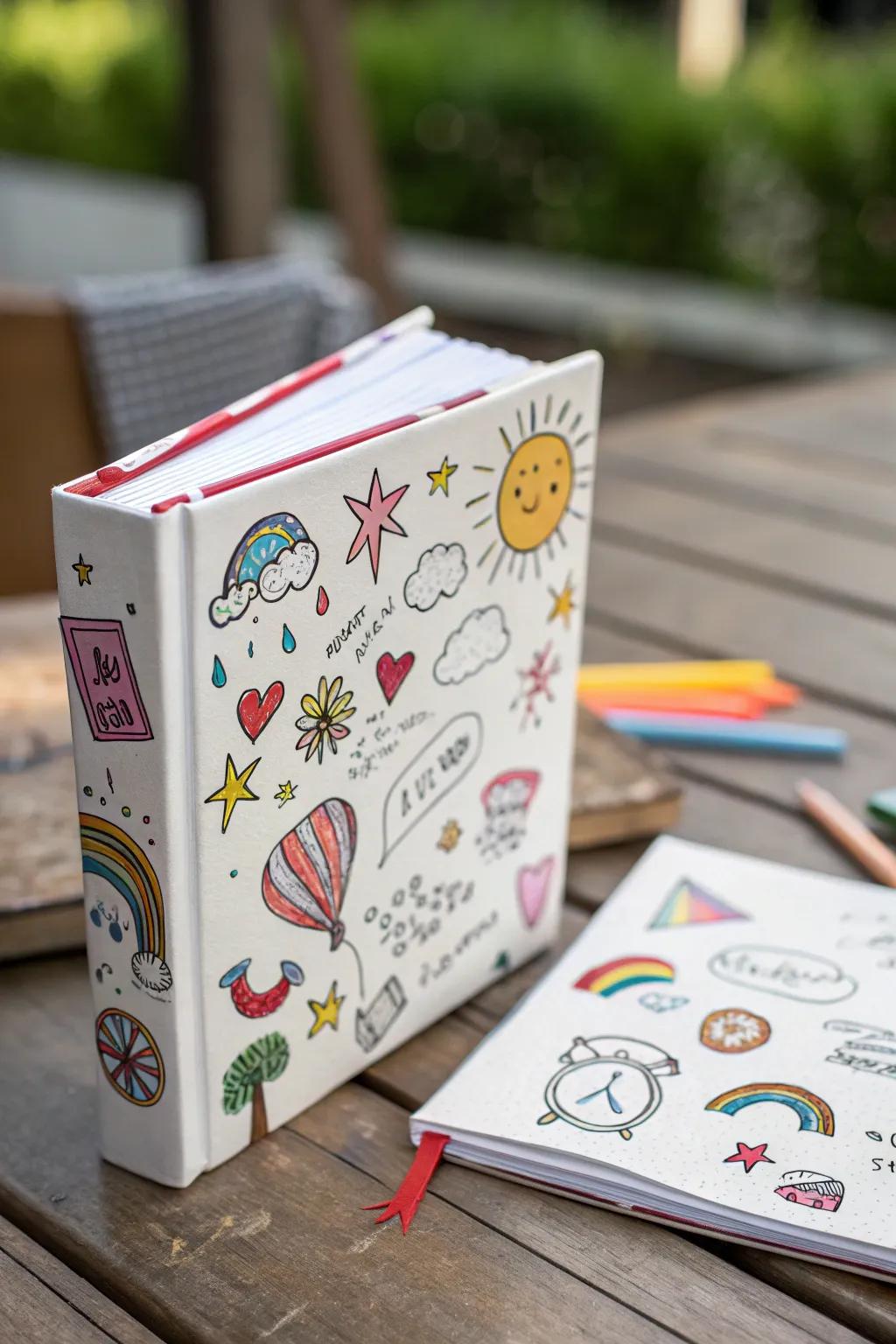 Sketches add a whimsical charm to covers.