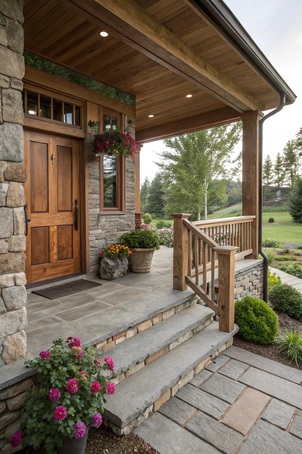 Organic materials blend well with the setting.