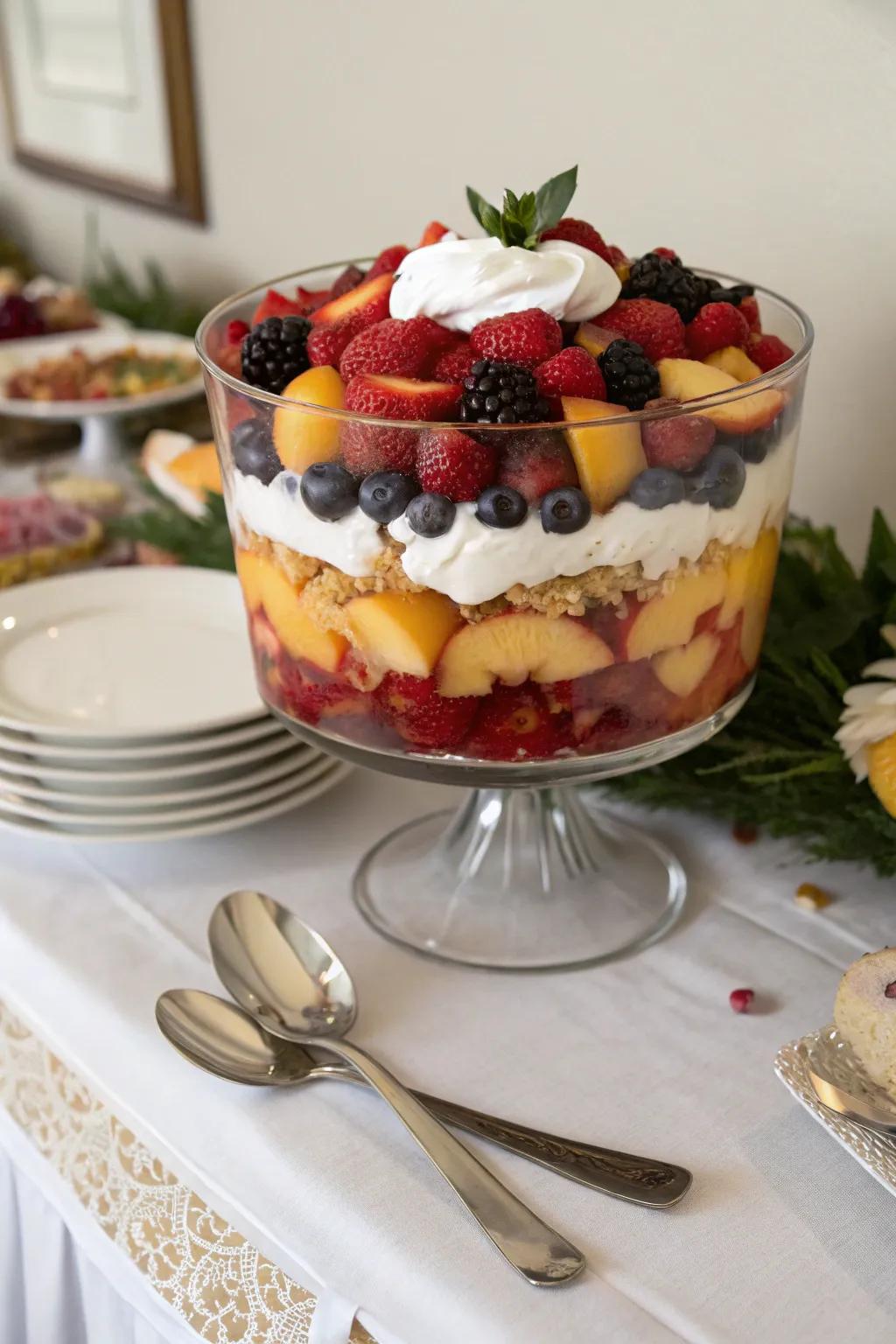 A show-stopping layered fruit bowl centerpiece.