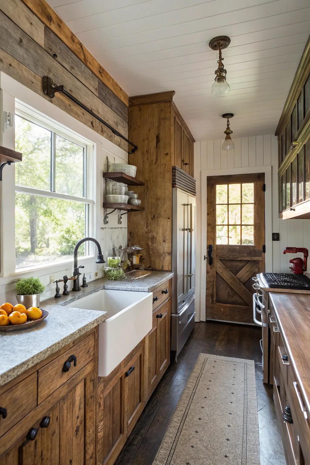 Nostalgic touches in a modern kitchen.