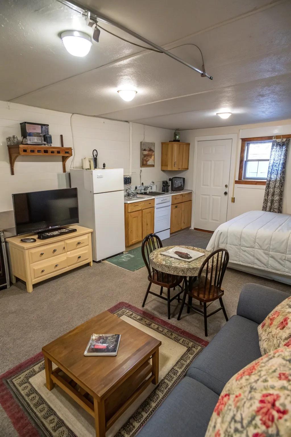 A small and welcoming garage apartment.