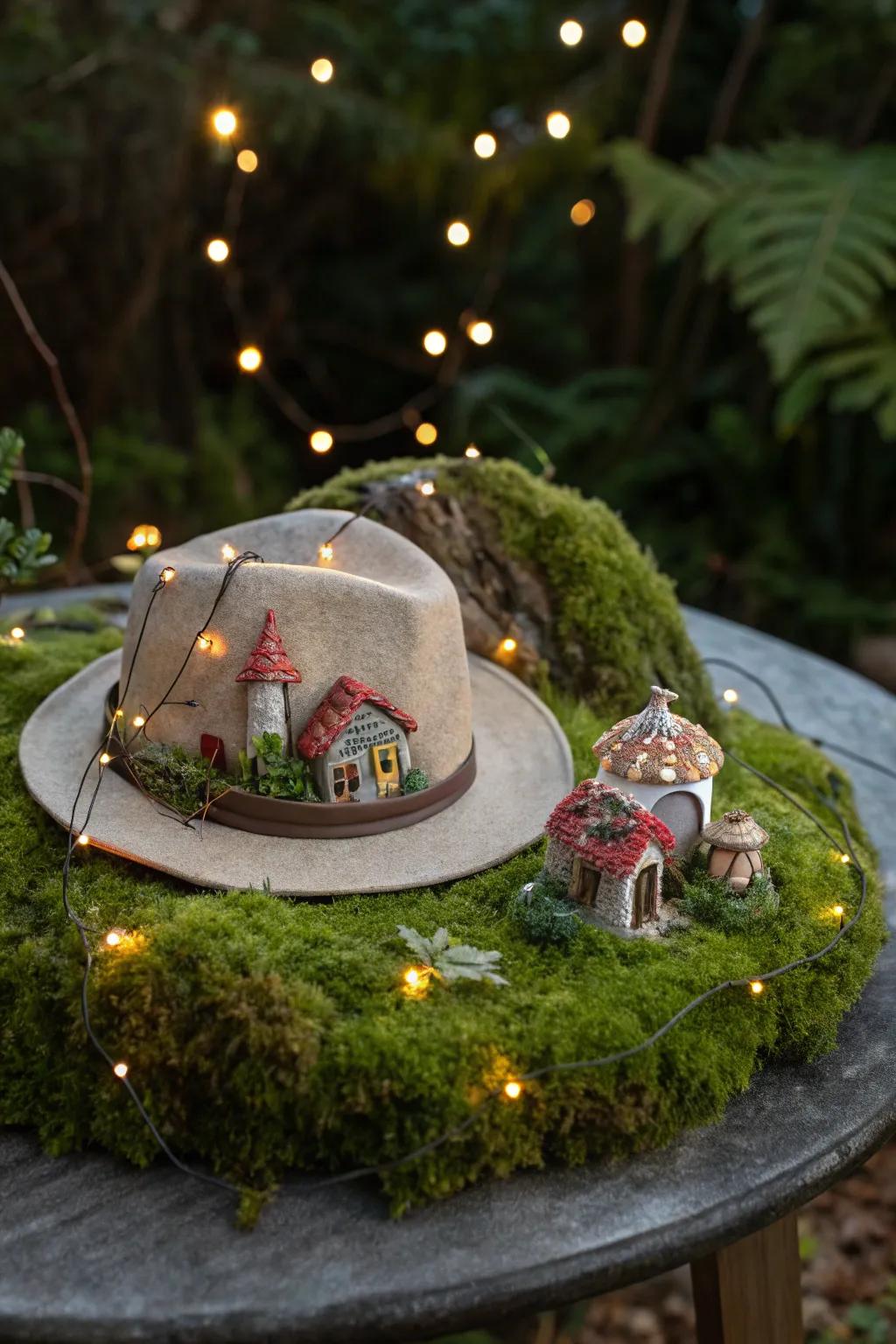 Fairy tale whimsy with a magical garden hat design.