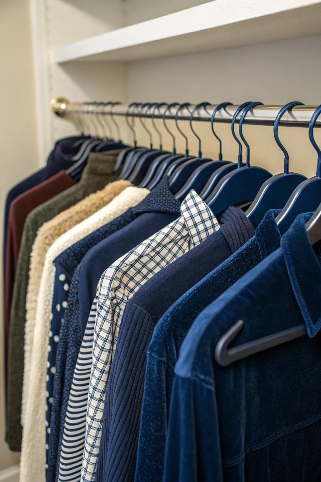 Plush hangers enhance your closet's appearance and functionality.