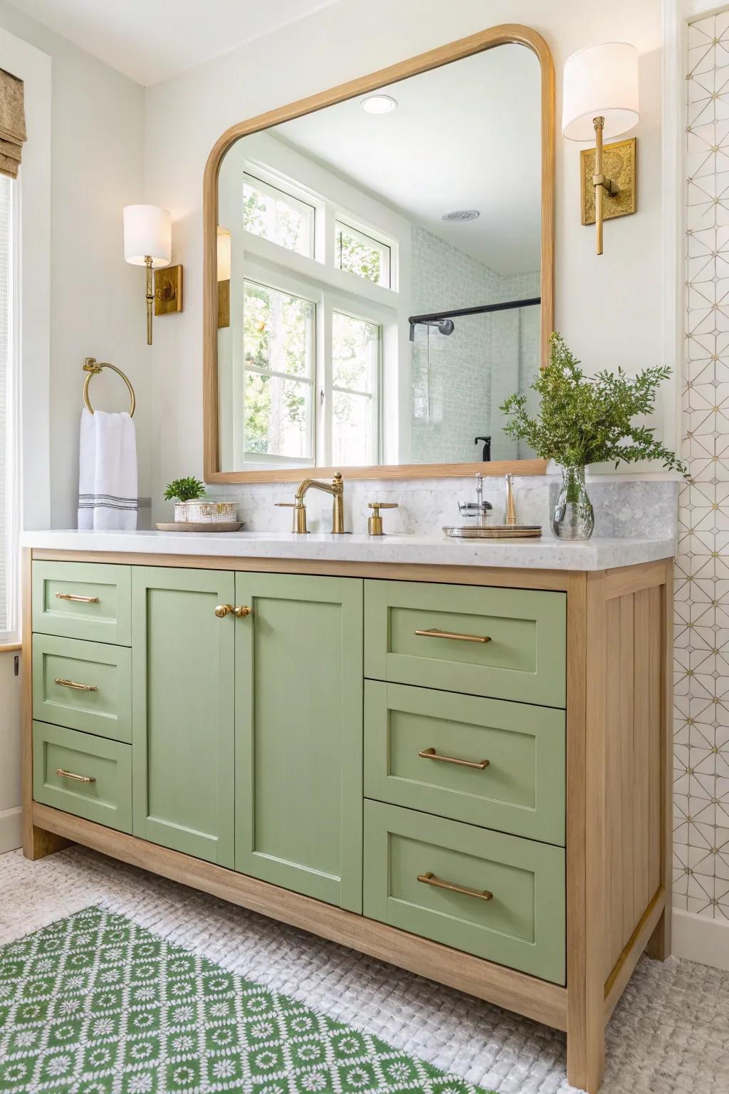 Shell console offering a gentle burst of color.