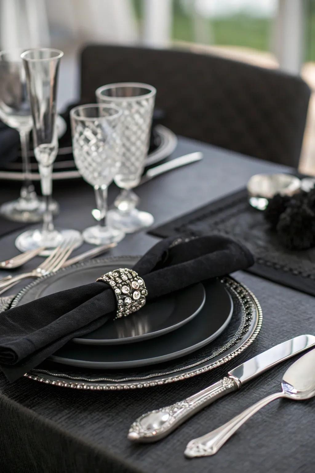 A stunning monochrome surface arrangement featuring a hint of refinement.