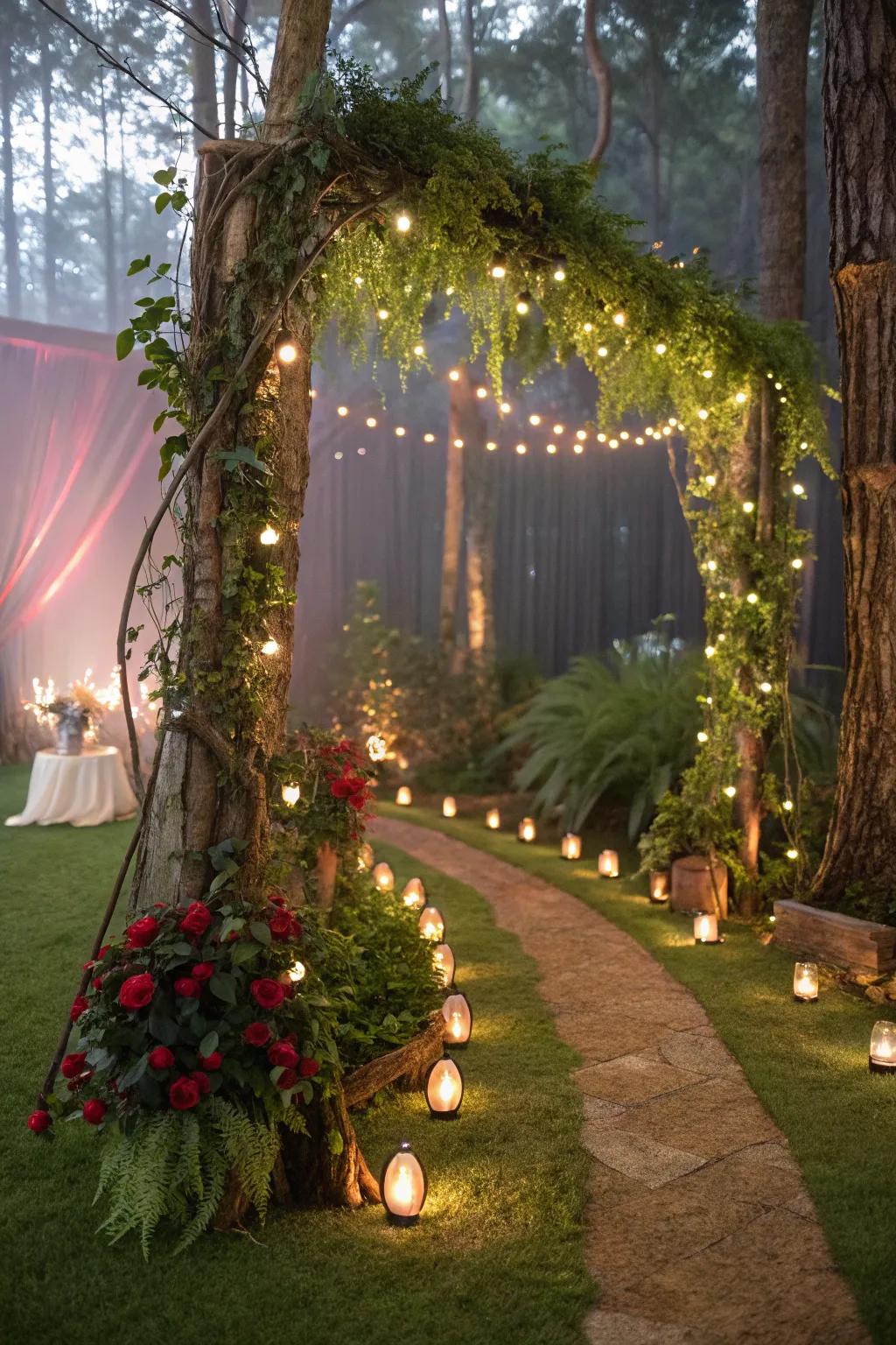 Drench your guests in a magical bewitched woodland.