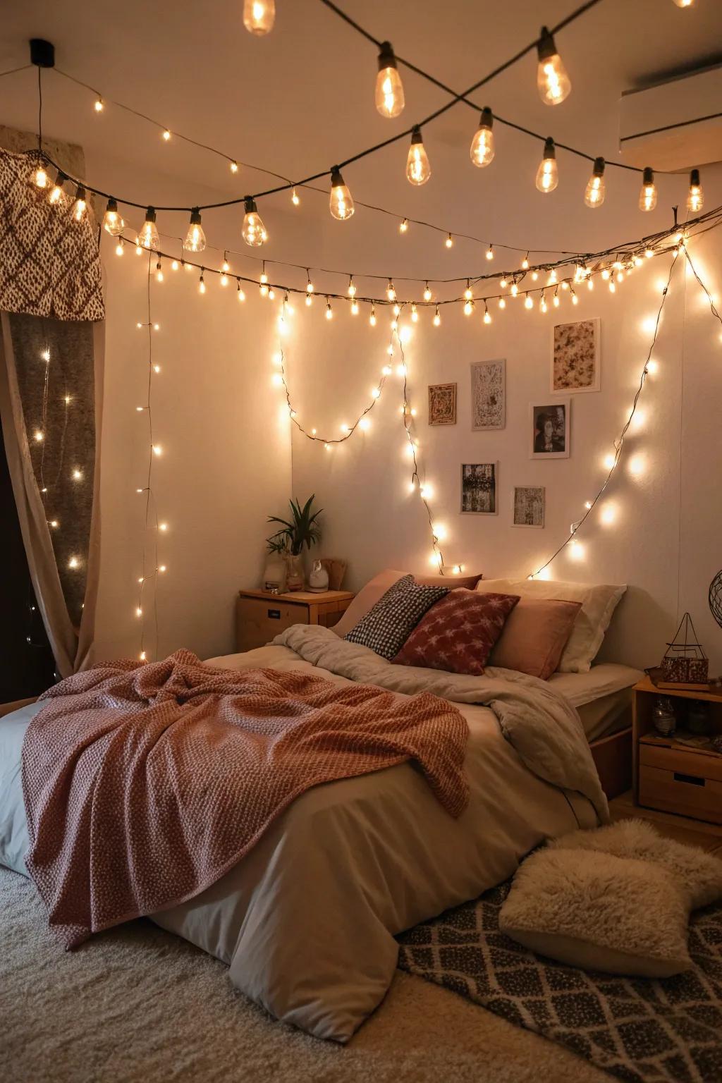 Garland lights contribute an enchanting and snug sensation to any area.