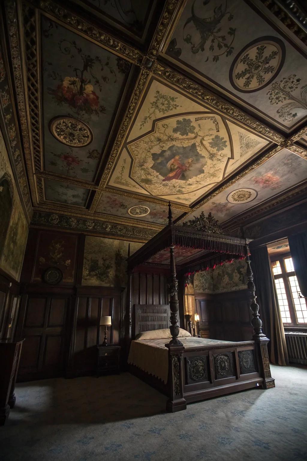 Ornamental ceilings inject an immersive element.