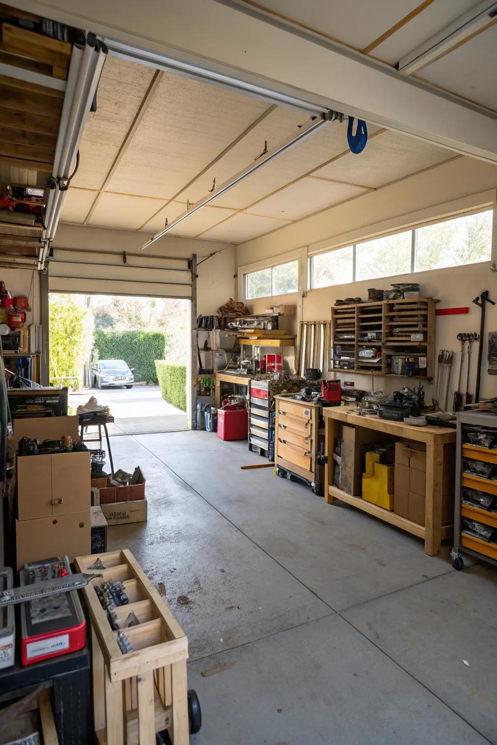 A garage addition offering extra space and functionality.