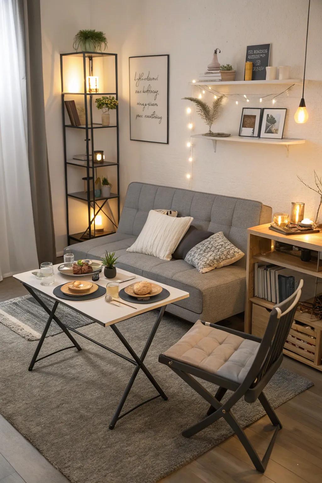 Multi-functional furniture easily adapts to your lifestyle and space constraints.