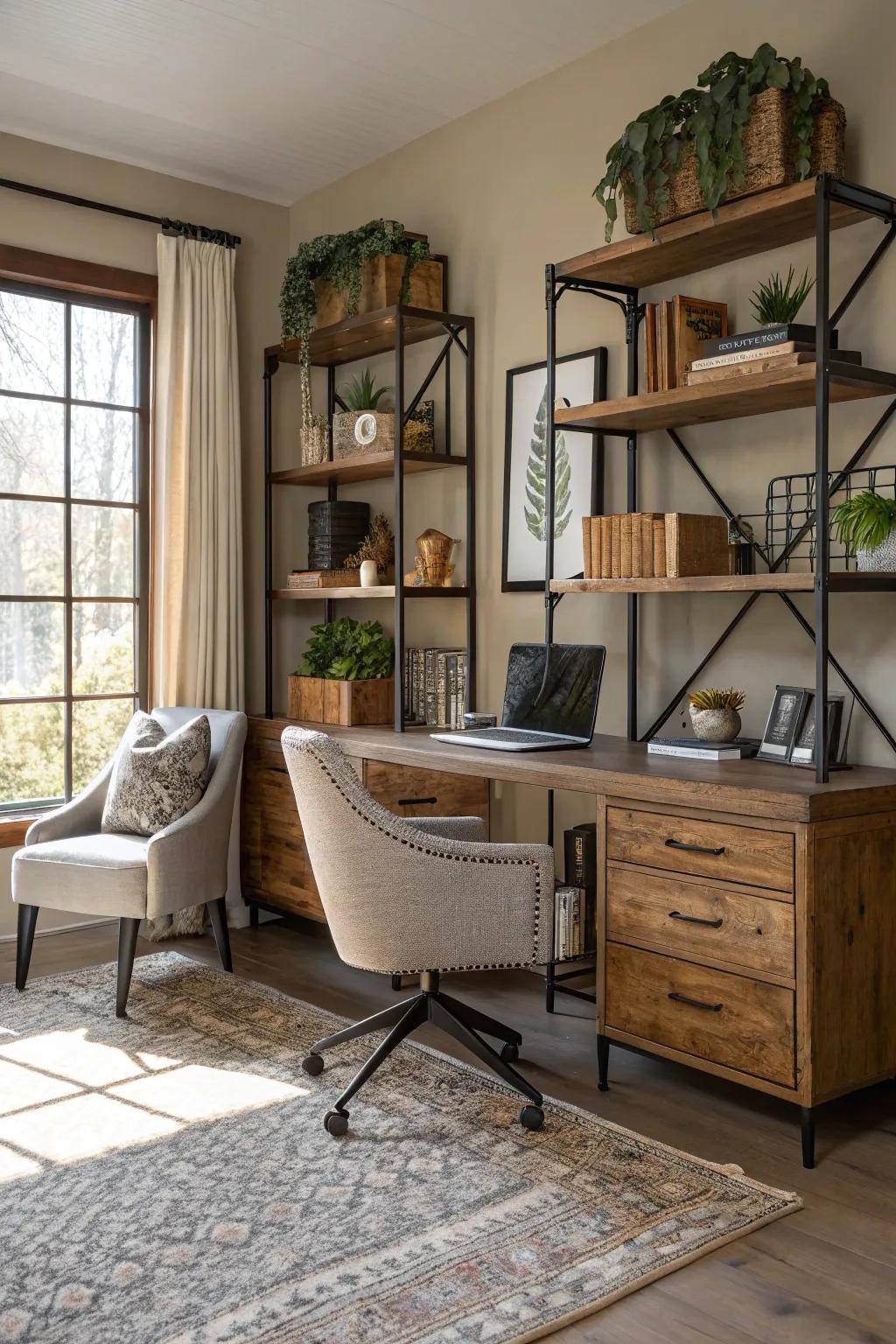 Combining diverse materials enriches the depth of your decor.