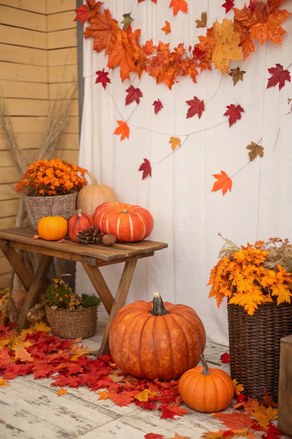 Seasonal components fashion a warm and inviting atmosphere.