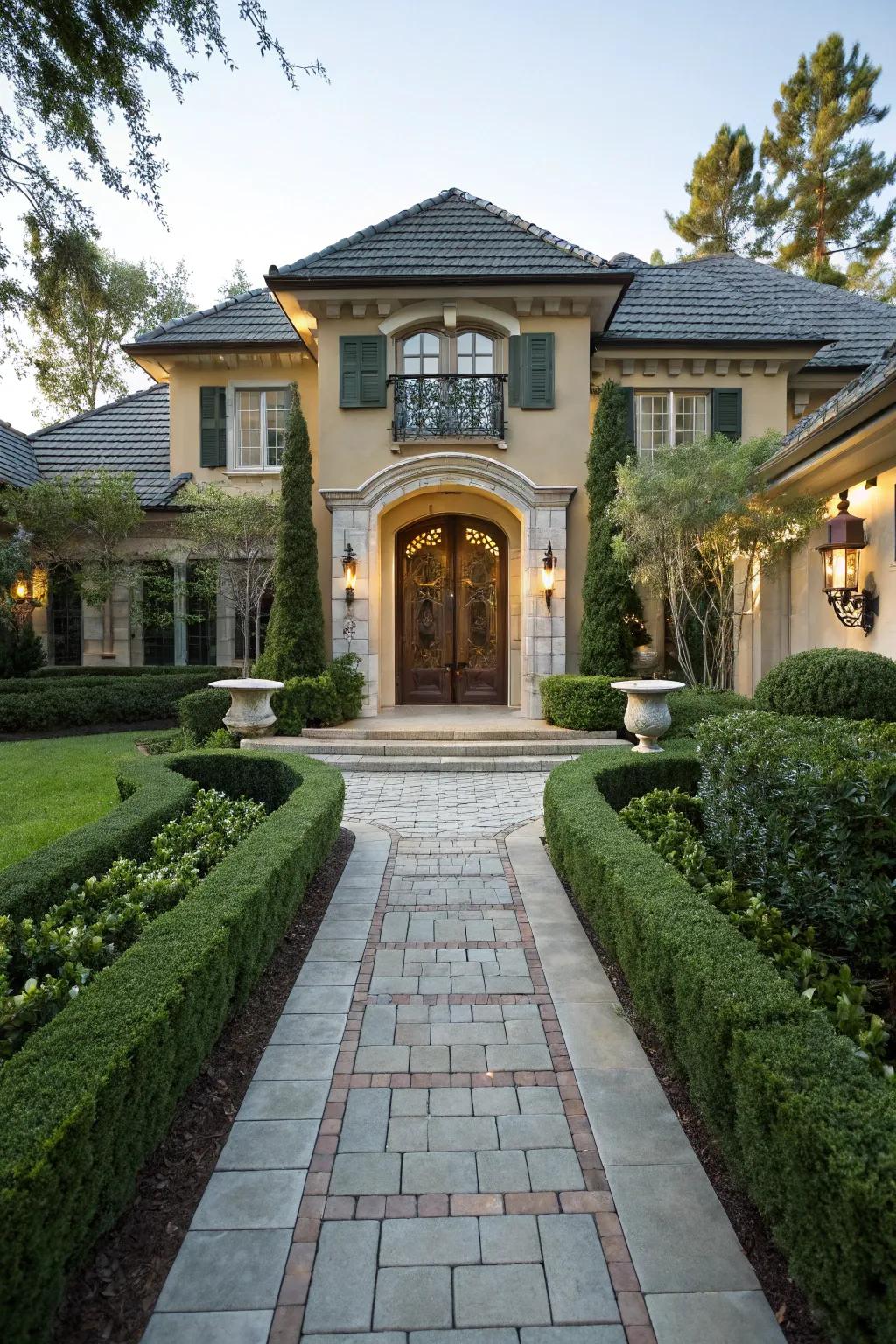 A grand entrance that warmly welcomes guests.