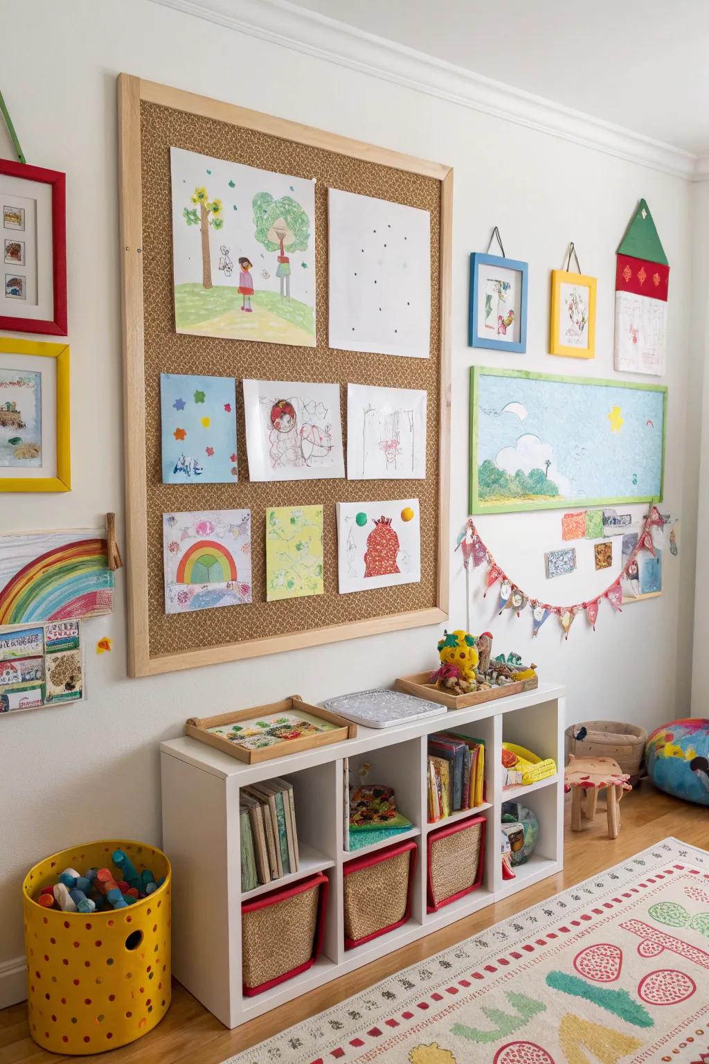 Inspire creativity by showcasing your child's creations.