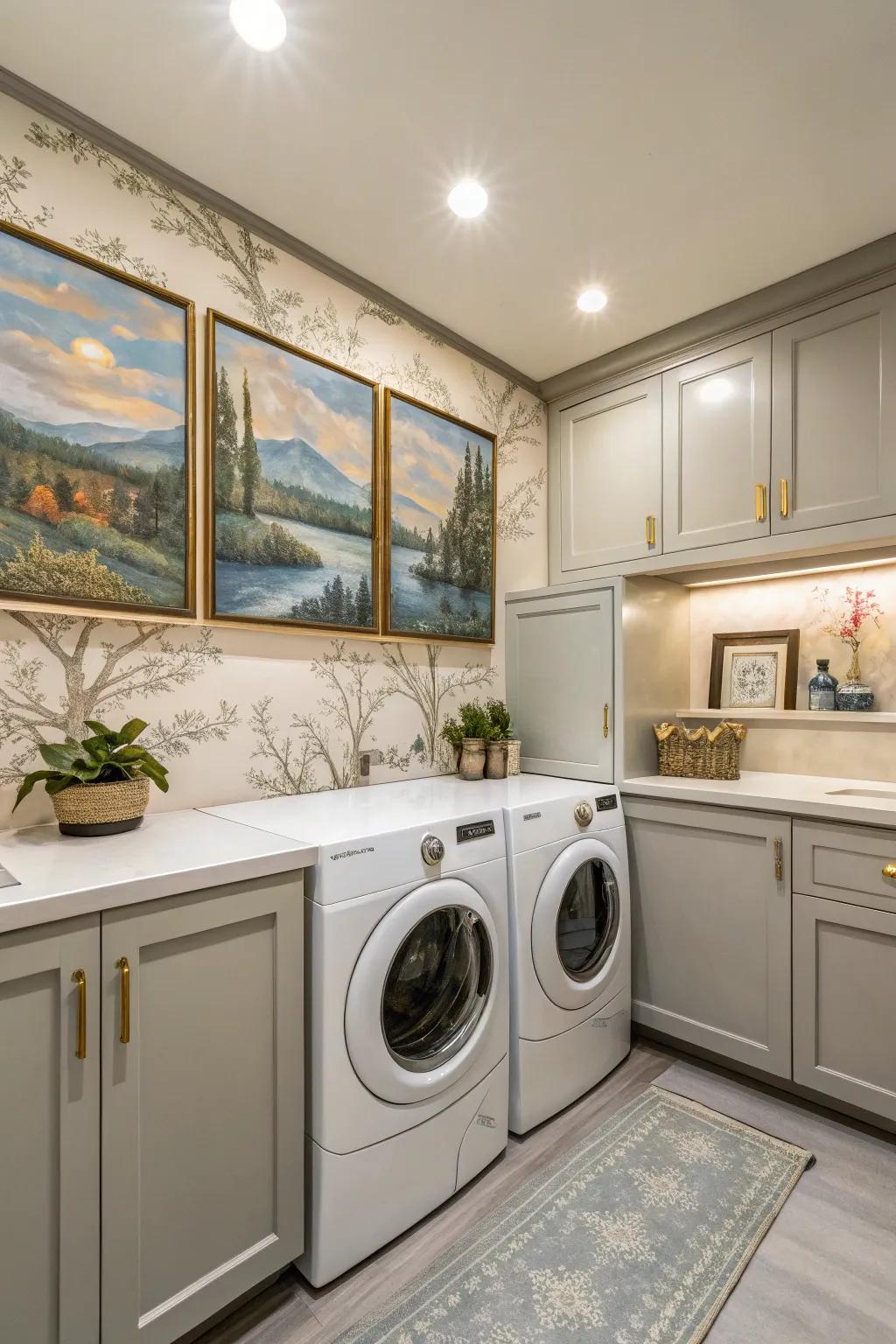 Artistic panels beautifully merge function and design.