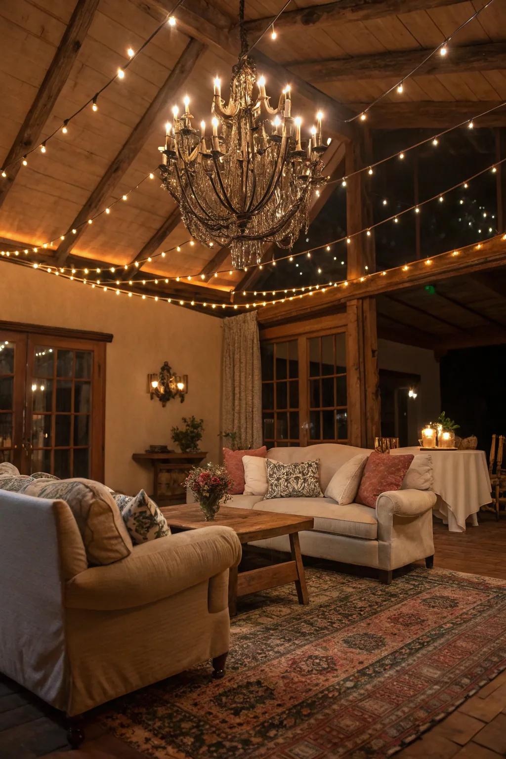 Comforting illumination enhances the cozy vibe within your hunting room.
