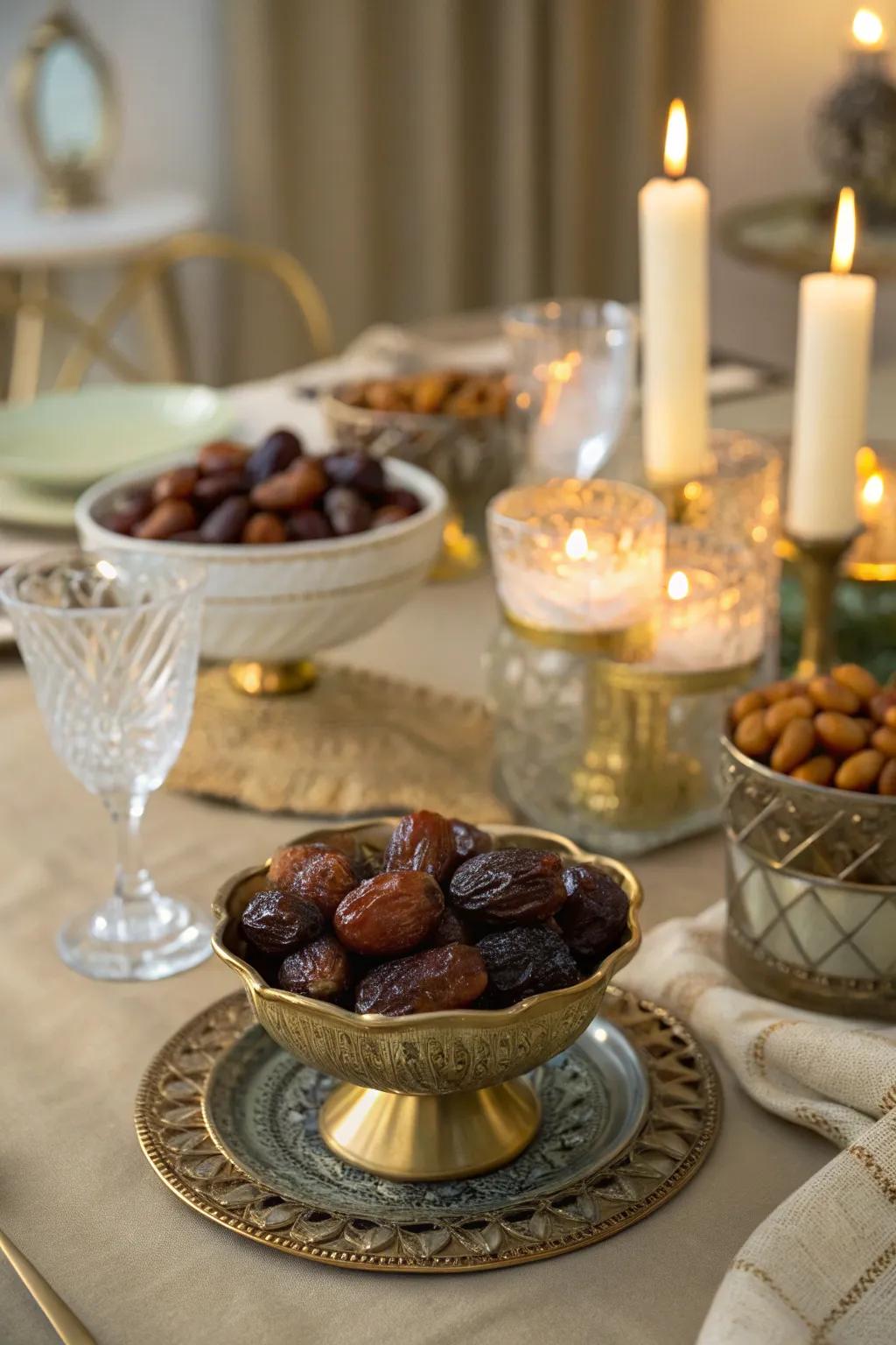 Beautiful date displays as a traditional delicacy